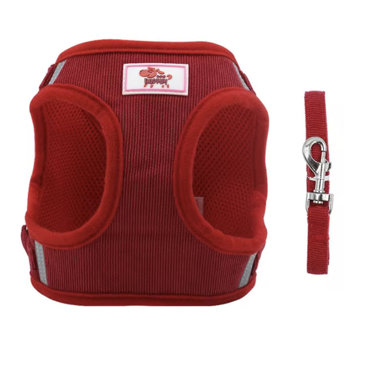Reflective Pet Dog Vest Harness And Lead Set