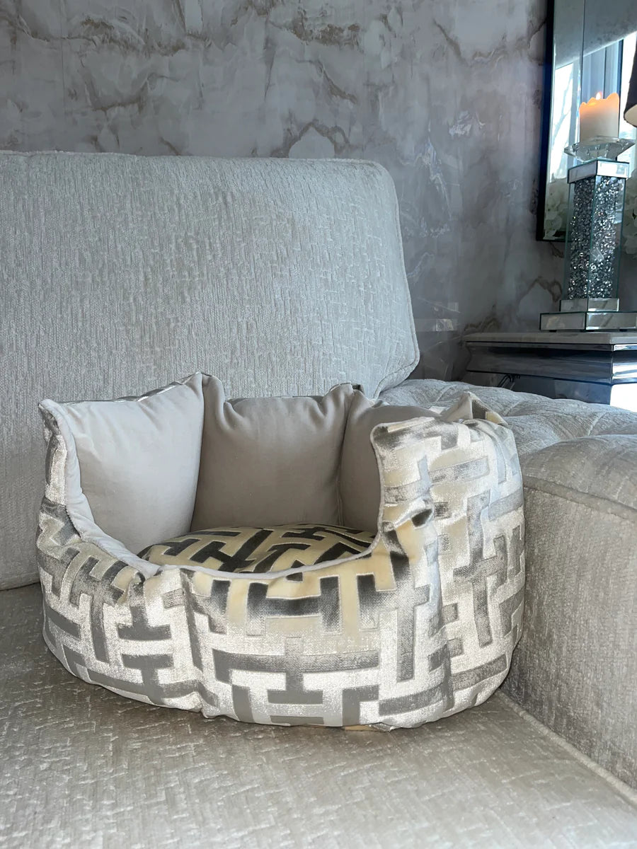 Aztech Cream & Gold Dog Bed