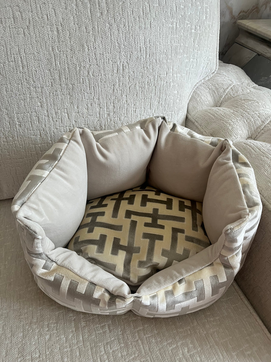 Aztech Cream & Gold Dog Bed