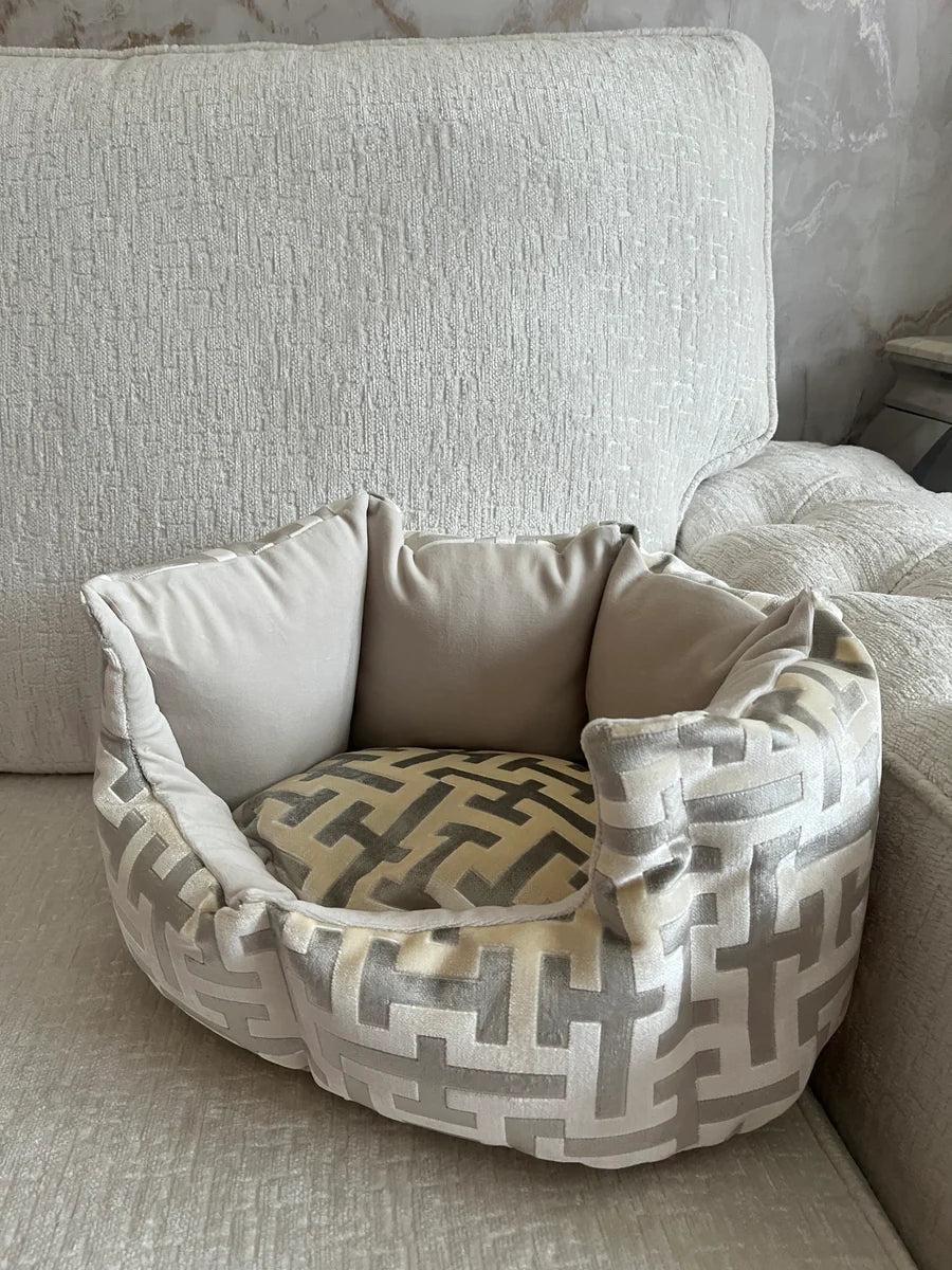 Aztech Cream & Gold Dog Bed