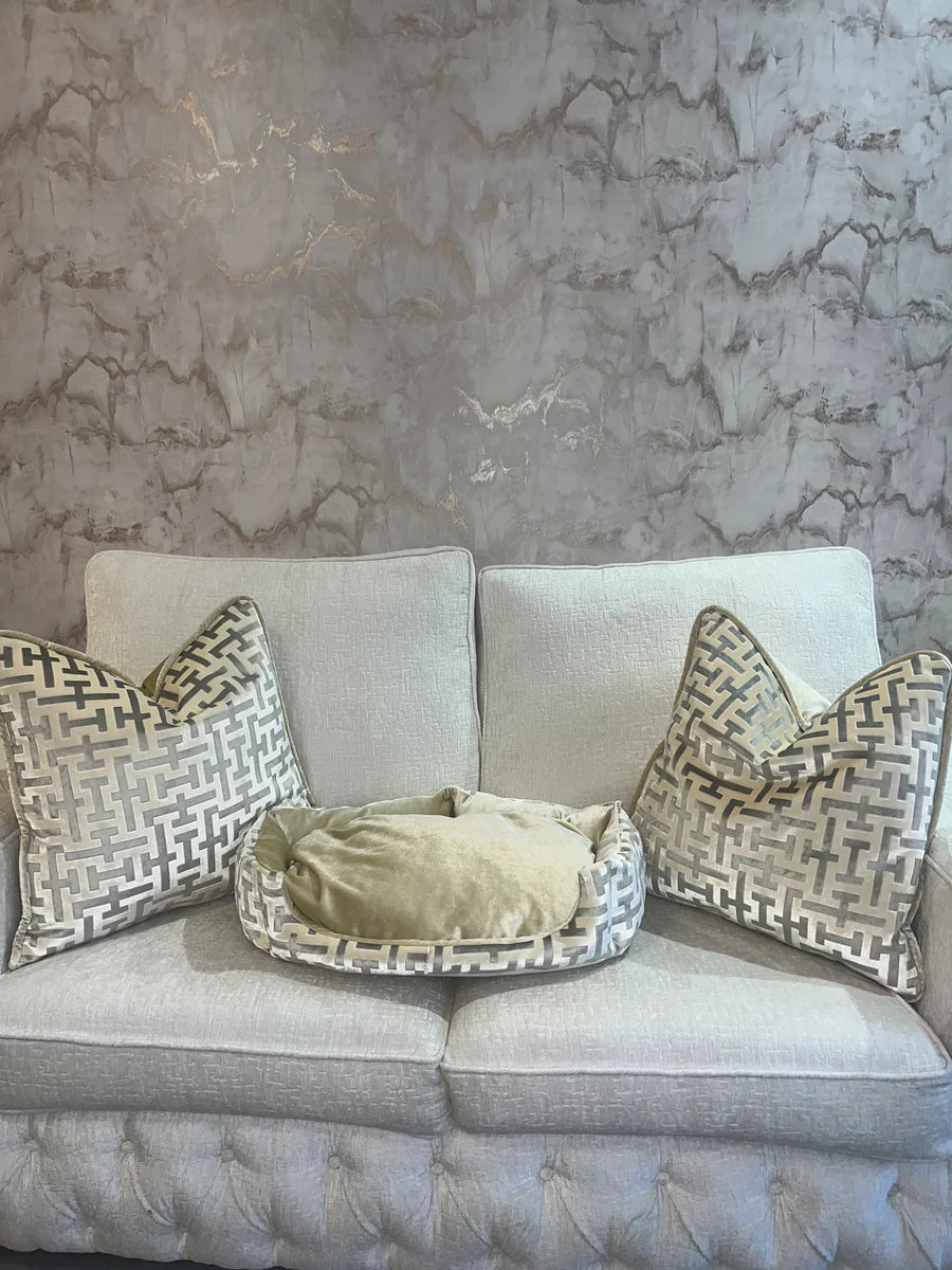 Aztech Cream & Gold Dog Bed