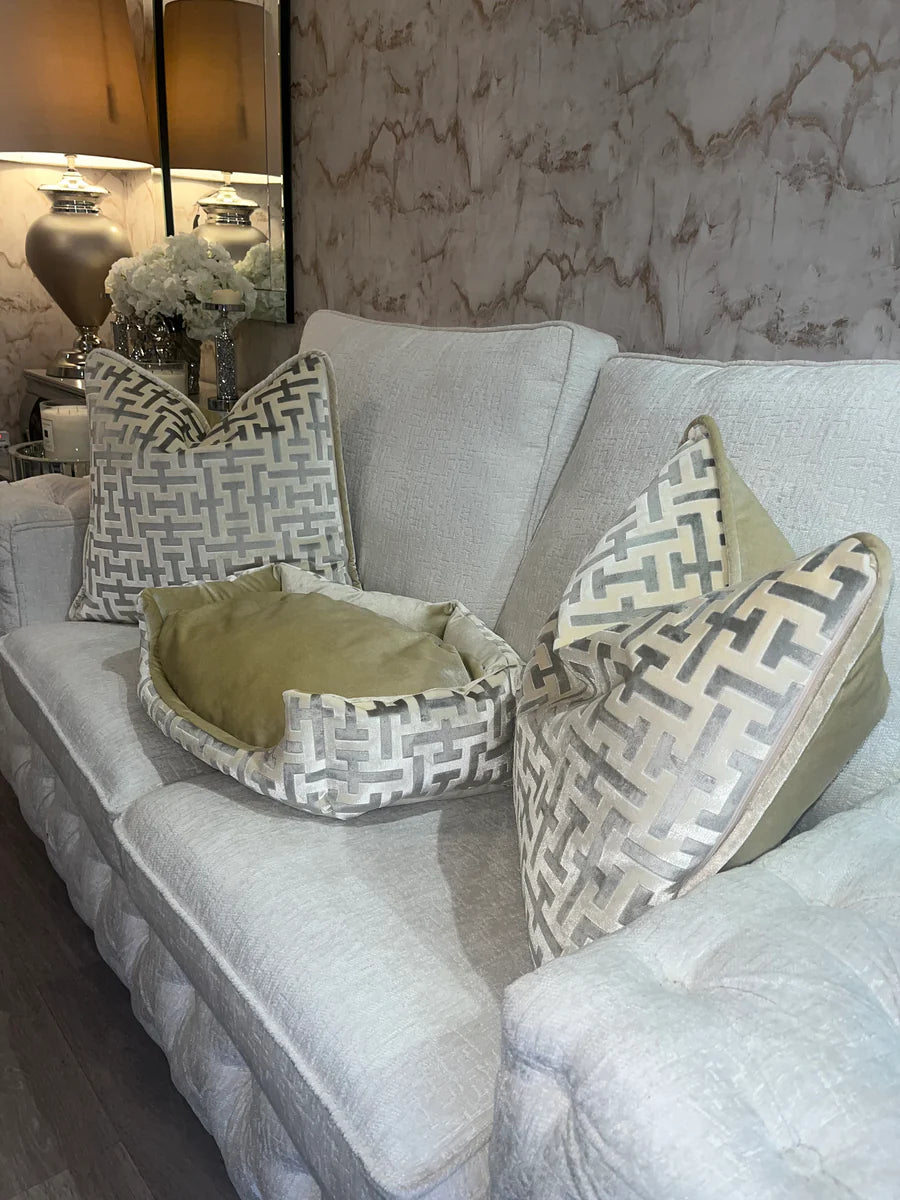 Aztech Cream & Gold Dog Bed